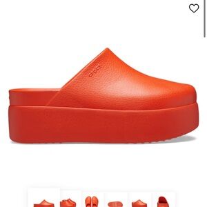 Crocs Dylan Platform Clogs in Lava